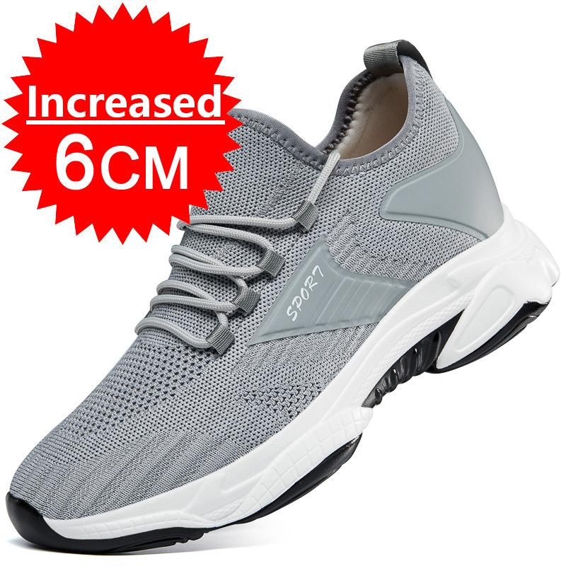 Sneakers Men Elevator Shoes Spring Summer Invisible Heightening Shoes Men 10CM Insoles Inner Height Increasing Mesh Sports Shoes