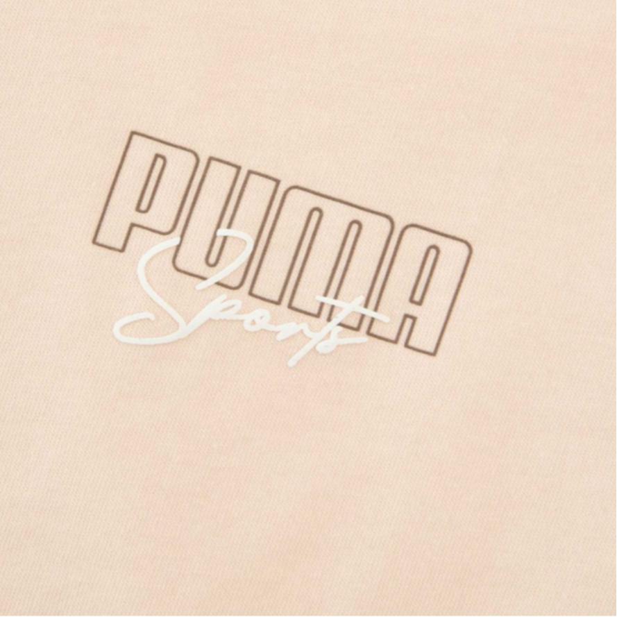 New PUMA Elevatedgraphic T Shirt Women's Peach Bamboo 633789-23