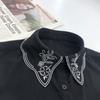 Classic Solid Color False Collar Chiffon Removable Lapel Shirt Fake Collar Detachable Women Neck Collars Clothes Accessory