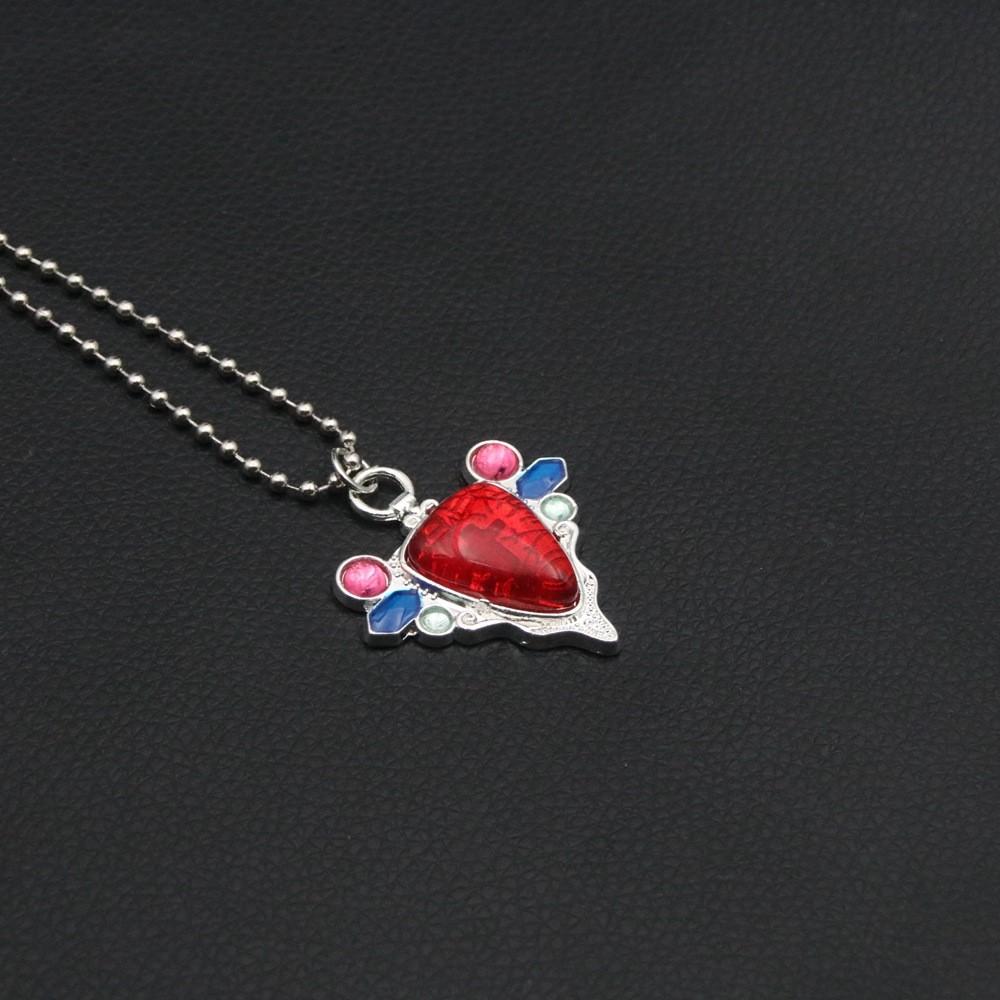 Anime JOJO's Bizarre Adventure Aizhe Redstone Necklace Joseph Cosplay Accessories Pendant Jewelry Props
