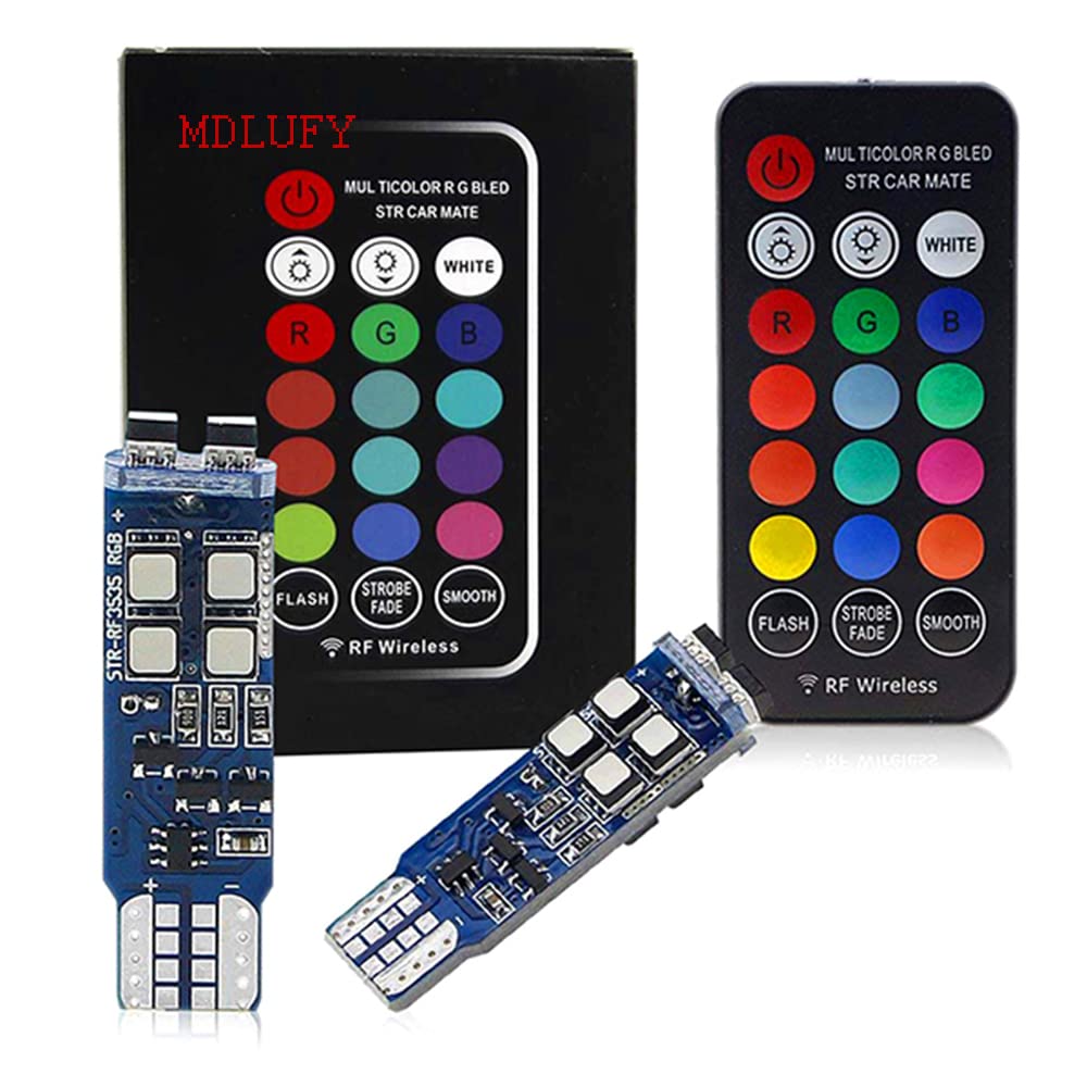 Spring Position Lamp Multicolor Strobe Lamp RGB T10 LED Bulb Car Illumination Dashboard Lights