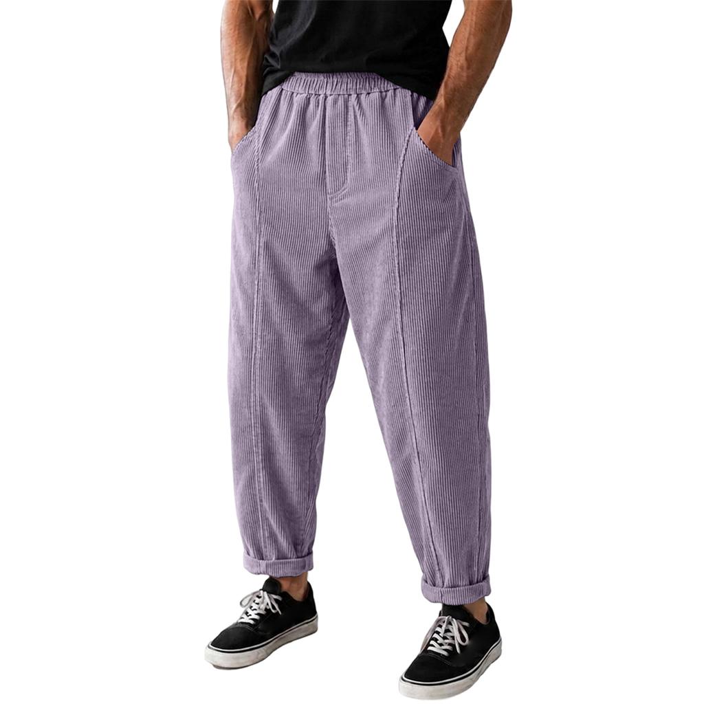 Herren Cordhose mit weitem Bein, lässiger lockerer Schnitt