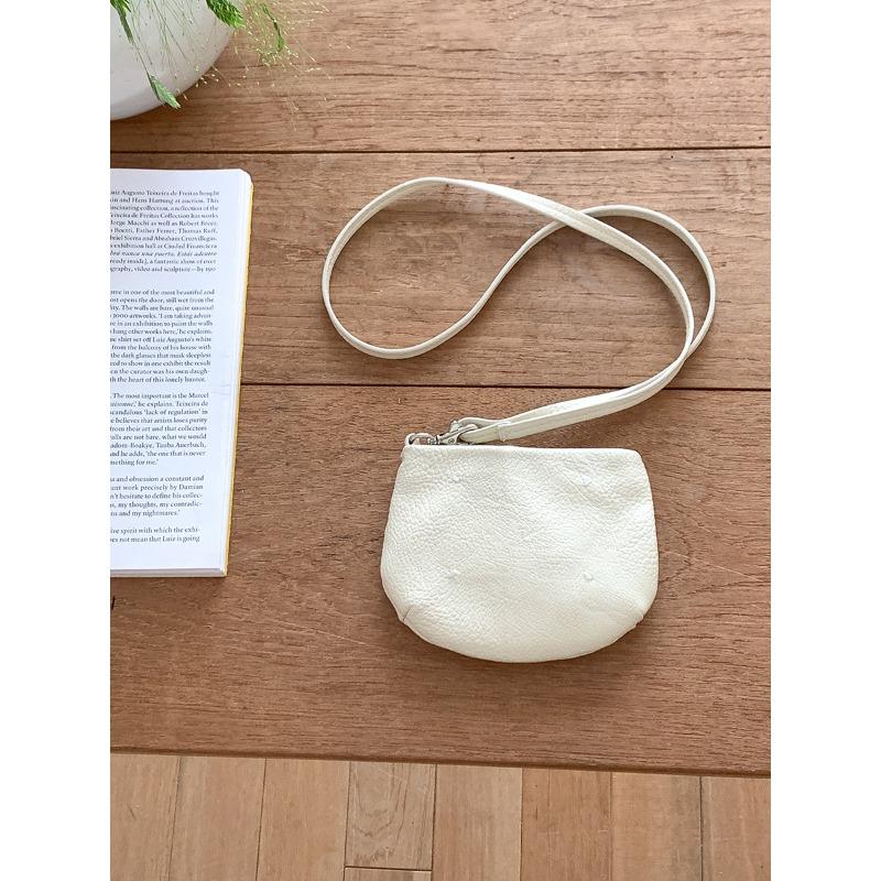 Hals-Wechselbeutel einfarbig Nischendesign Lippenstift Schlüsseltasche modisch vielseitig weiches Leder Mini kleine Tasche Frauen