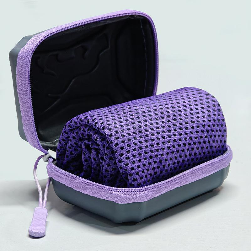 Quick Dry Cooling Towel With EVA Case Instant Cold Feel Microfiber Sports Towel For Gym Running Yoga Camping Outdoor Fitness