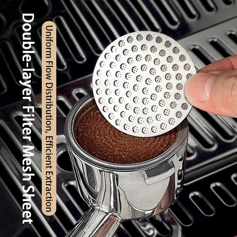 51/53/58mm Reusable Coffee Puck Screen Stainless Steel Espresso Filter for Portafilter Barista Accessories