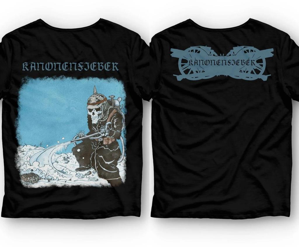 Rock Punk Tops Gothic Dark Heavy Metal Tshirt Kanonenfieber Pirnt Oversized Casual Cotton Streetwear FeUnisex Unisex Clothes Unisex