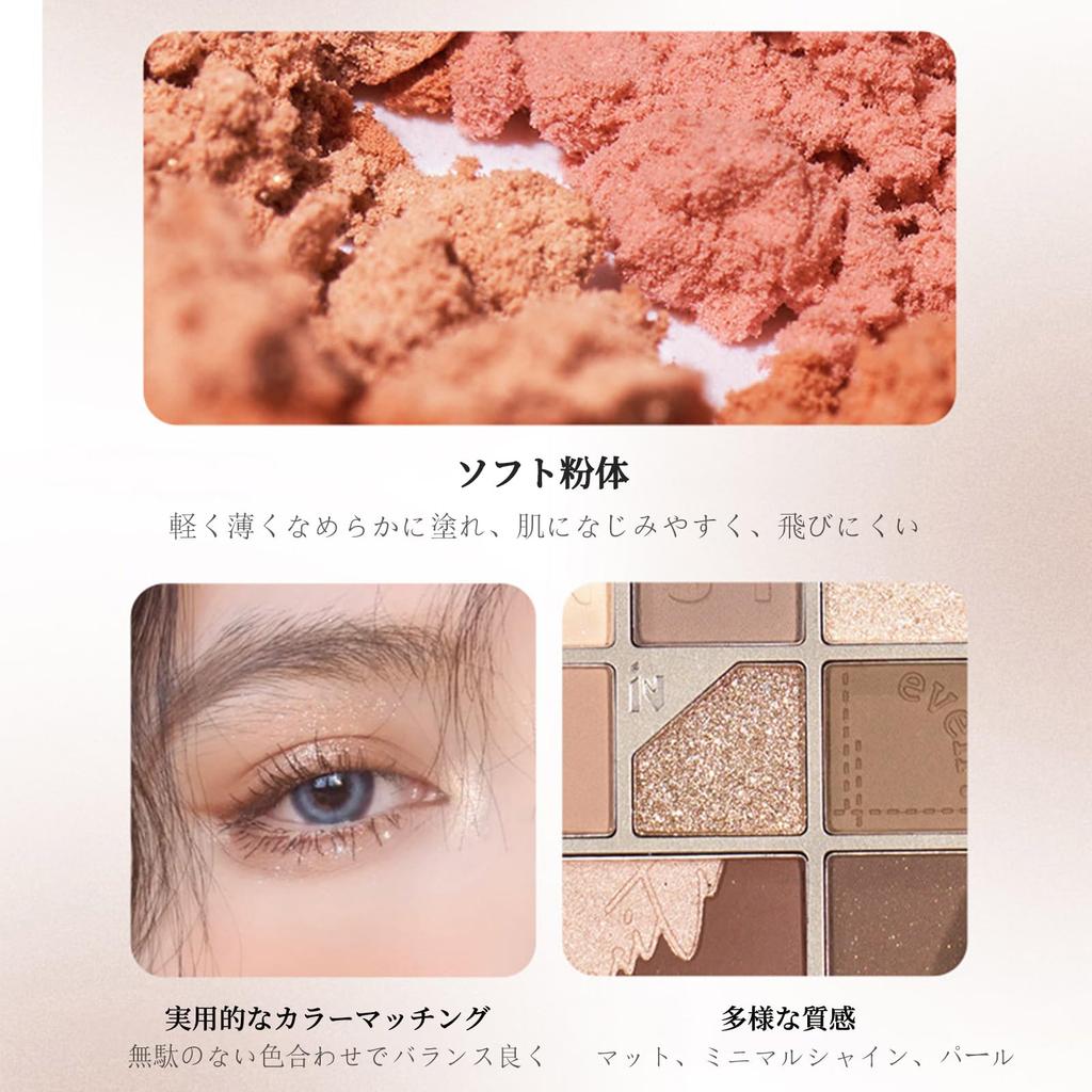 Gevlonecirly Lidschatten Perfekt für jeden Tag und verhindert Geeignet für empfindliche Matte Perlmutt-Finish Palette, 3-Farbig, 24-Stunden Wischfest, Dates,