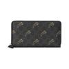 Tiger Print Presbyopia Logo Long Zipper Canvas Patchwork Wallet Wallet Men's Black Gray