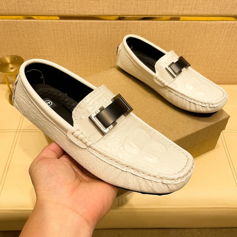 Vintage Loafers Shoes For Men Boat Shoes Summer Business Genuine Leather Man Moccasins Mens Driving Casual Shoe Slip On Flats