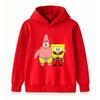 Kids Boys Girls Hoodie, Cute Cartoon Star Sponge Printed Pullover Hooded Sweatshirt Casual Warm Top for Toddlers