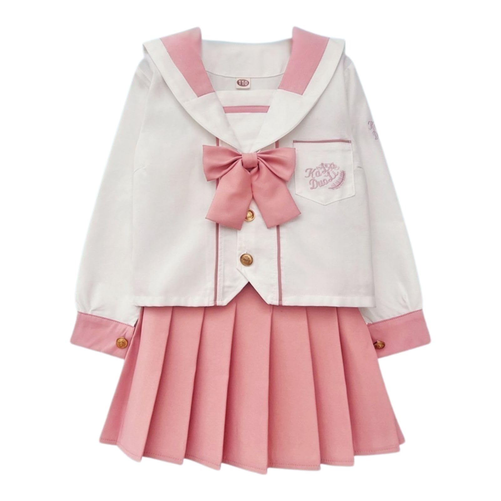 

Чандини Матросская форма Косплей Длинный топ и и Розовый и Идеально для и Школьный Размер 170см Женский Комплект, Рукава, Низ, Лента, Носки, Белый, розовый