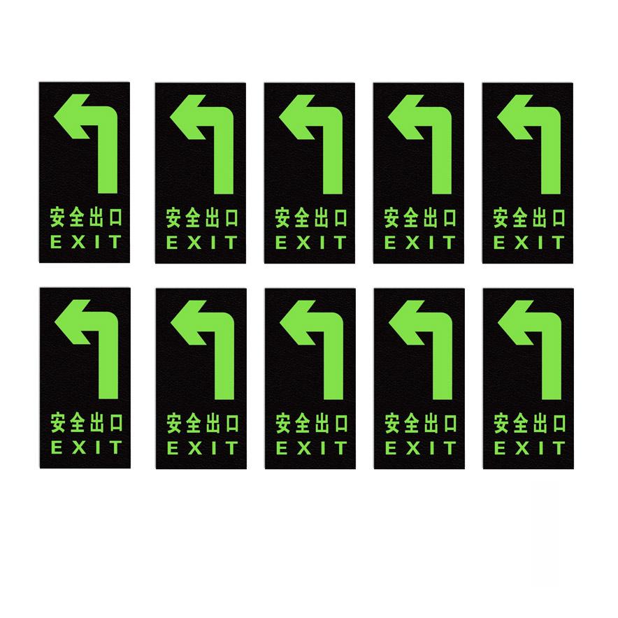 Sicherheitsausgangsanweisungsschilder Leuchtende Aufkleber Sicherheitsschilder Öffentliche Feuerwehrausgangsanzeigeaufkleber Einkaufszentrum Dekorationsschilder