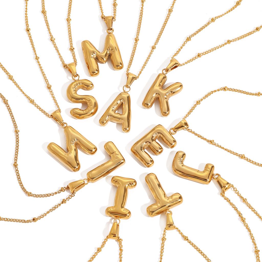 Stainless Steel Letter Necklace Pendant, High-end Collar Chain, Titanium Steel Jewelry for The Neck.