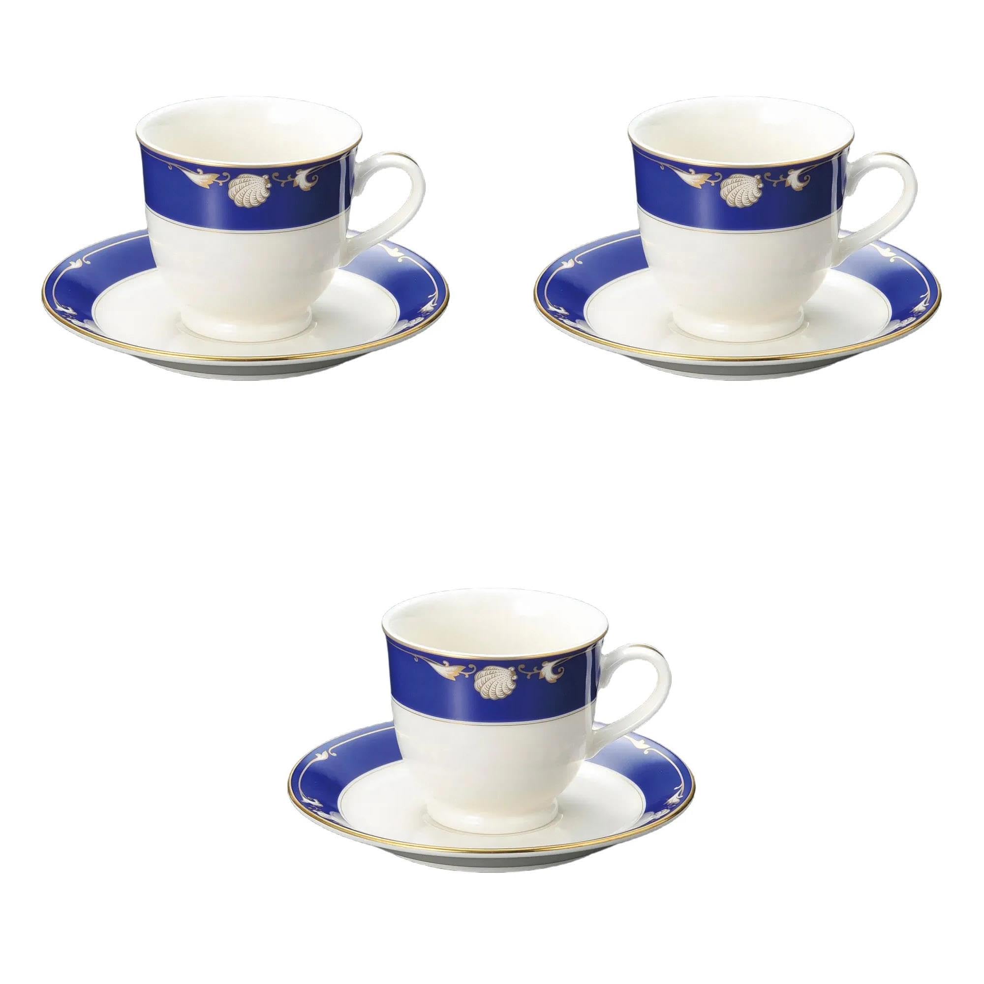 

Set of 3 NB Royal Shell American Cups and Saucers x Cups and Saucers by Setomonohonpo [8.6 7.6 cm, 220cc]
