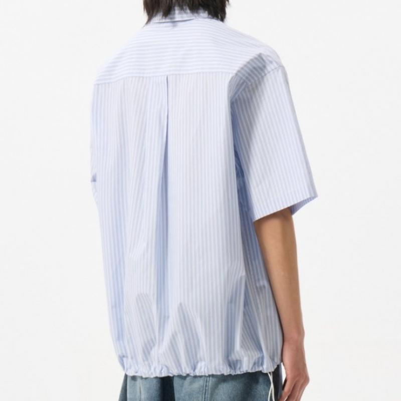 Blue 2 Color Detail Half Shirt Cwsam25306bux