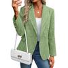 Women Solid Color Long Sleeve Slim Fit Casual Office Commute Blazer