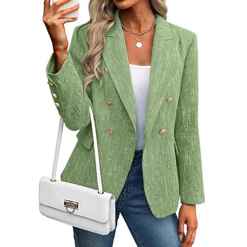Women Solid Color Long Sleeve Slim Fit Casual Office Commute Blazer