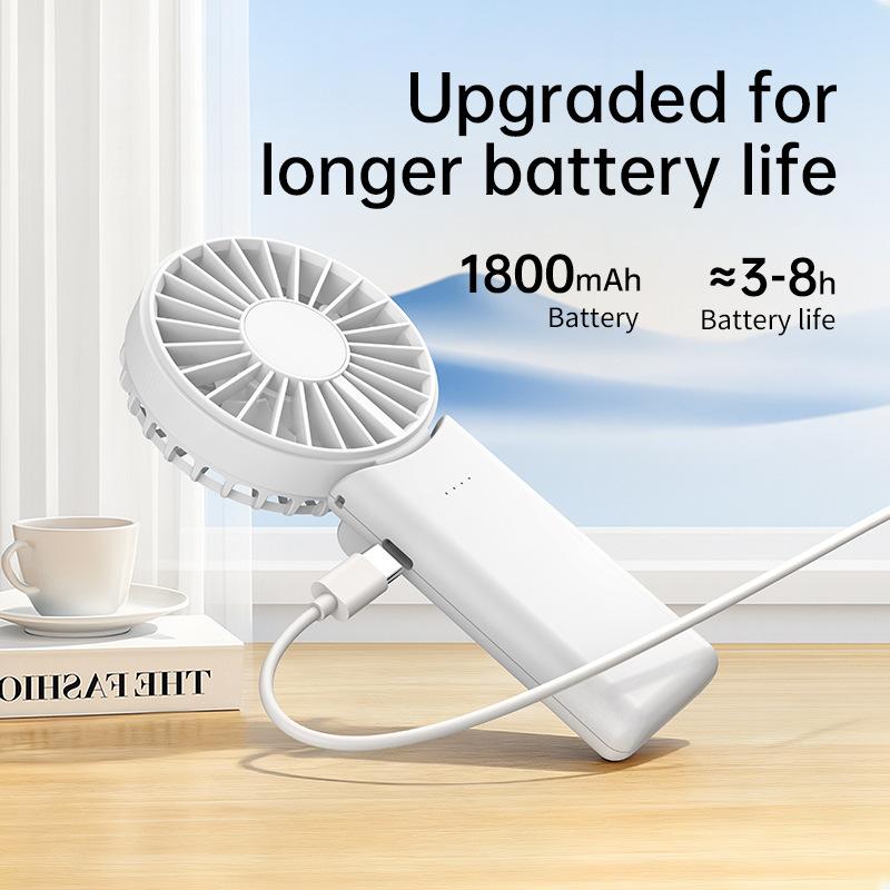 KC PSE Mini Portable Handheld Fan 1800mAh USB Rechargeable Mini Fan Foldable Travel Fan for Car & RV Use