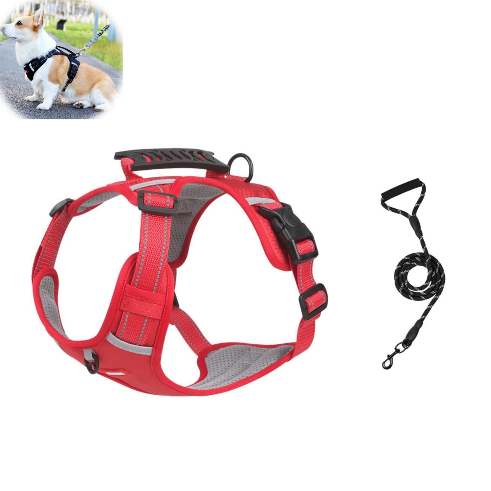 

GIIPET Dog Gentle on the Night for and Large Walking Assist Collar Soft Easy to Put on and Take Breathable Mesh for Walking and Shiba All Sizes