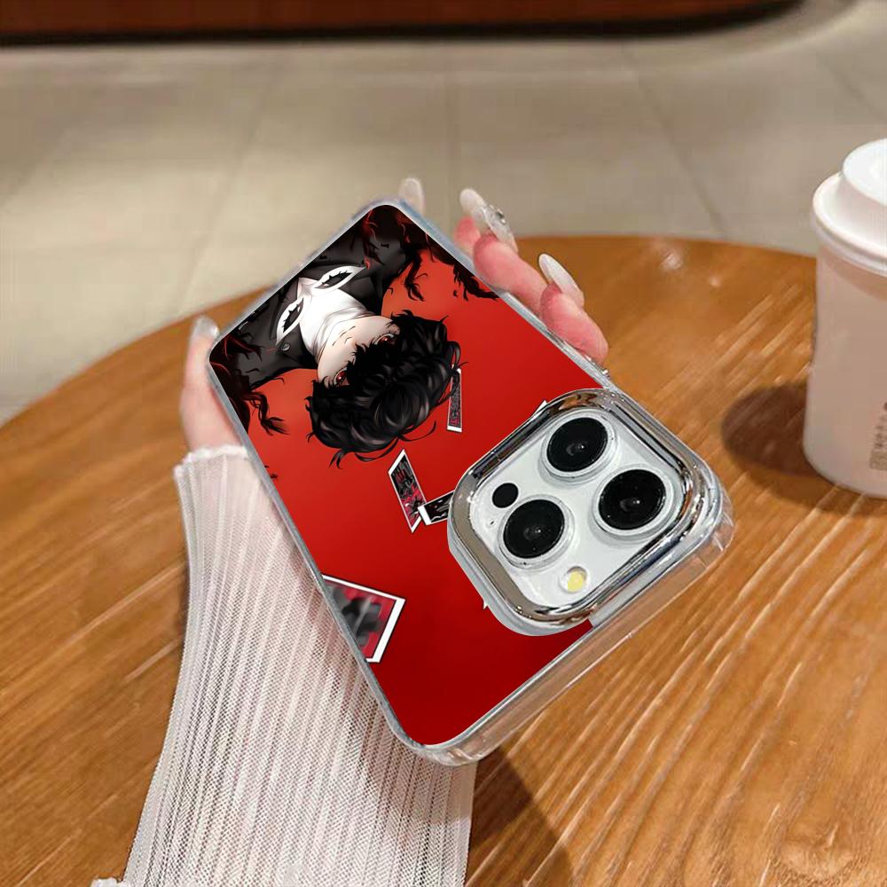 P-Personas Poster Phone Case For Iphone 17 16 15 14 13 12 11 Pro Max Xr Air Plus Silicone Cover Silver Hard Shell Cover