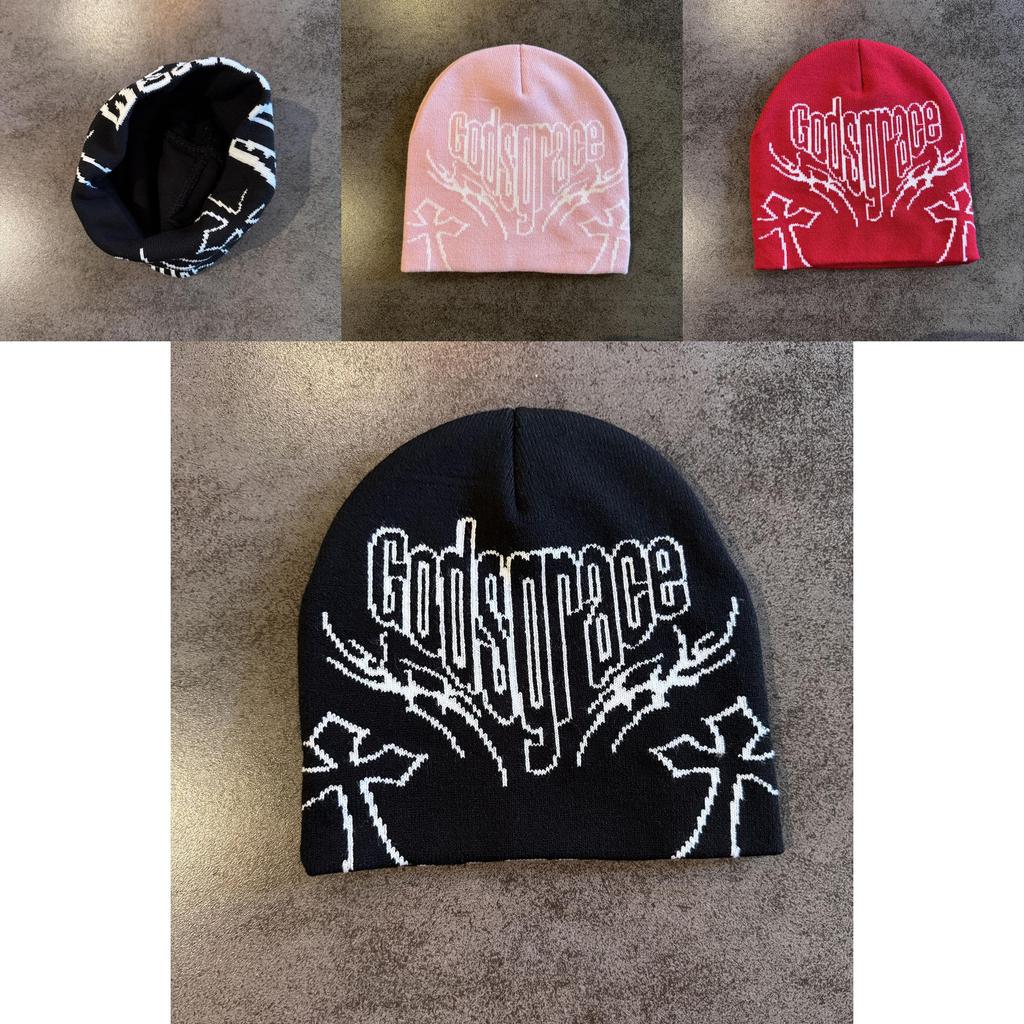 Fashionable Letter Printed Neutral Casual Warm Knitted Hat For Streetwear And Warmth