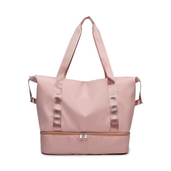 Waterproof Gym Tote Duffle Bag with Wet Pocket Shoe Compartment Weekender Overnight Tote for Travel Fitness Swimming