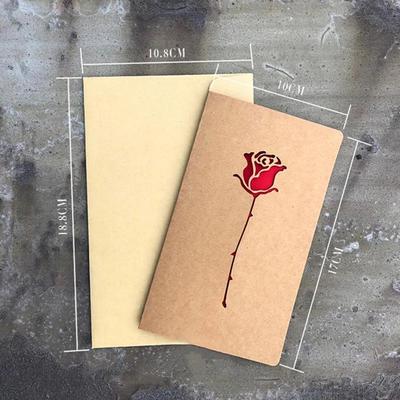 2 stk. Udskåret Valentinsdag Mors Dag Lykønskningskort / Kraftpapir Kort Feriekort Fødselsdagskort Velsignelse Gavekort