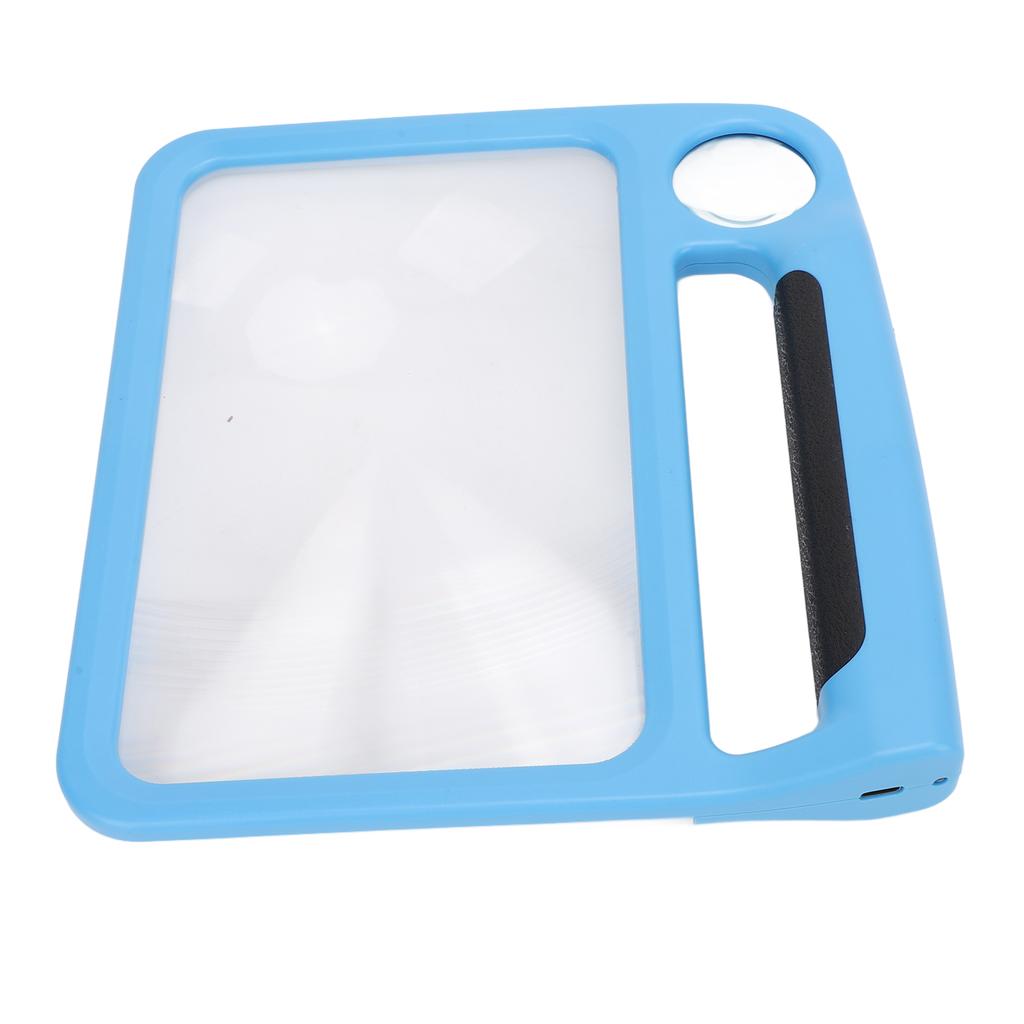 5X 10X Handheld Magnifier 48 LED Lights 3 Dimmable Light Modes Rectangular Magnifier for Reading Small Prints Low