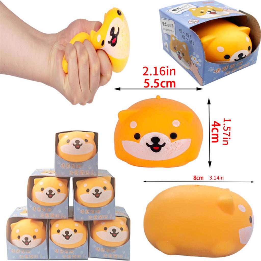 Pinch To Vent Creative Decompression Toy Super Cute Shiba Inu Pinch A Happy Puppy DecompressionToys 20ml