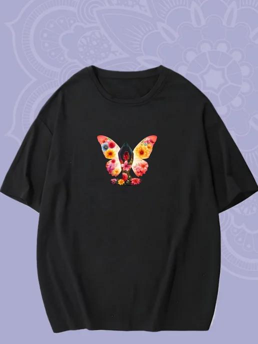 Oversized T-shirt with a yoga print XL