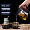 Heat-Resistant Large Glass Teapot & 4-Cup Set