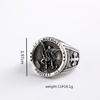 Vintage Titanium Steel Ring Archangel St. Michael's Dragon Slayer Ring Men's Stainless Steel Jewelry