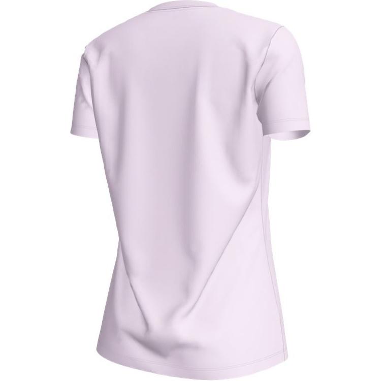 Nike Dri-Fit Letter Print Crew Neck Casual Short Sleeve T-Shirt Women Tops Light-Purple DN6685-530