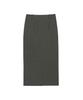 HYEYEONG KIM Cord Set Tailored H-Line Maxi Skirt - Charcoal Khaki