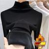 Silver Fox Women's Velvet Mock Neck Base Layer: Slimming, Warm, Versatile, Fleece-Lined, Long Sleeve Top for Autumn/Winter