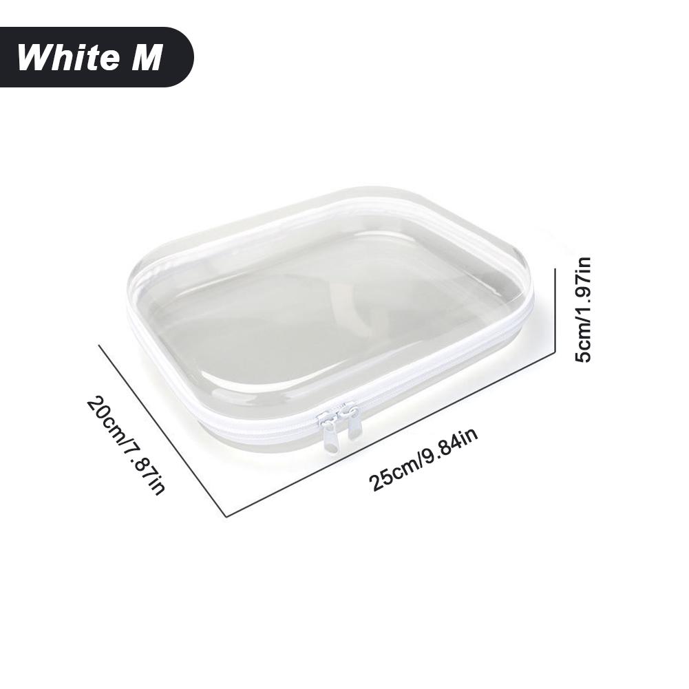 

ПВХ Прозрачная дорожная сумка для хранения Набор цифровых туалетных принадлежностей Косметическая упаковка Сумка для хранения одежды Обувь Сумка для хранения M белый