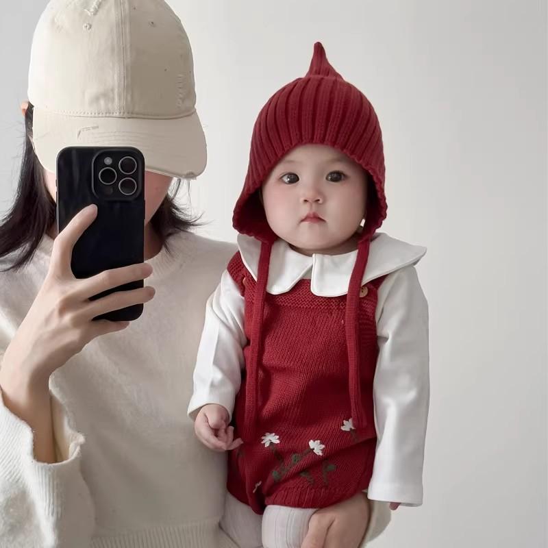 Children'S Hat Winter Women'S And Men'S Baby Knitted Hat Warm Tip Hat Baby Ear Protection Knitted Photography Props