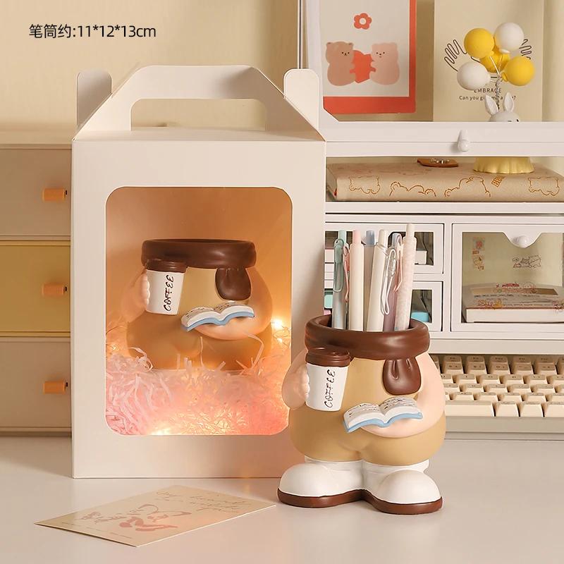 Cartoon-Stifthalter, Schreibtisch-Dekoration, Aufbewahrungs-Dekoration, praktische Schulgeschenke für Jungen, Mädchen, Lehrer und Schüler