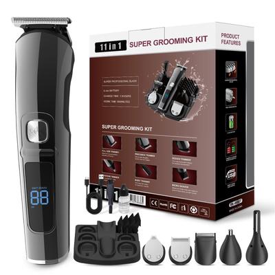 All-in-One Electric Hair Clipper Set: Digital Display, Body Hair Shaver, Oil Head & Carving Clipper