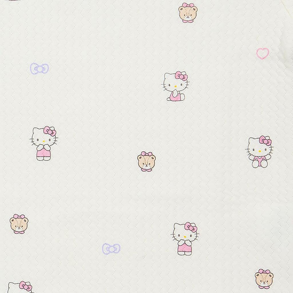 Sanrio Quilted Hello Long Top and Bottom 237256 Kids' Pajamas, Kitty, 90cm, 100% Cotton, Sleeve, Set,
