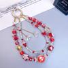 High-End Handmade Crystal Beaded Phone Chain Pendant Keychain for Women