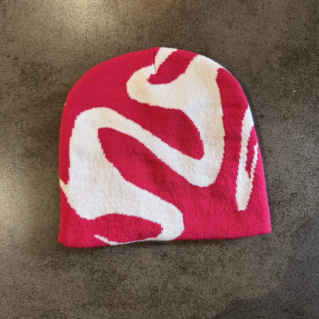 Halloween Knit Cap With High Top Design Acrylic Warm Hat For Autumn And Spring