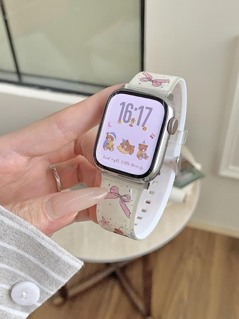 Cartoon Print Watch Strap for Apple 11th Gen iWatch, Huawei Fit43, and Xiaomi 9Pro