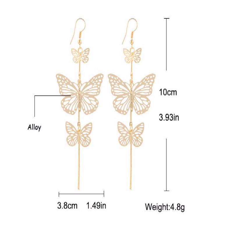 Fashion Jewelry Simple and Elegant Wild Personality Female Butterfly Earrings Ear Jewelry