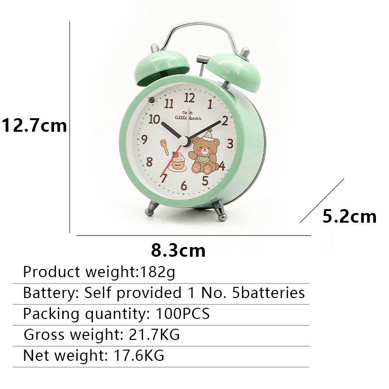 New classic student home bell small alarm clock Ultra-quiet mini alarm clock for junior high school students' bedrooms