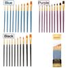 STONEGO 10Pcs/Bag Nylon Paint Brushes Set with Wooden Handles for Watercolor and Acrylic Painting Art Supplies and Stationery