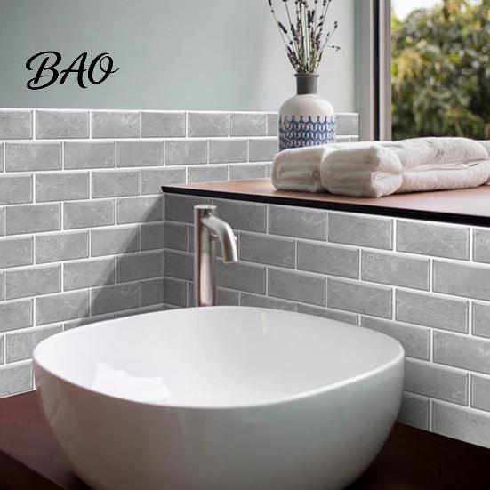 Cover Wall Defects Stickers Self-Adhesive PVC Tile Stickers, Waterproof Mosaic Pattern Decals for Kitchen Bathroom Renovation Supplies Home