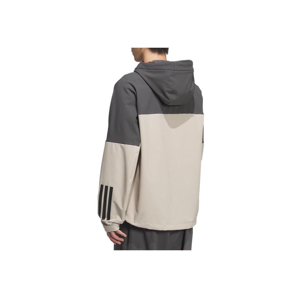 Adidas Softshell Fleece Lined Hooded Jacket Comfortable Windproof Sports Casual Outerwear Unisex KF5231