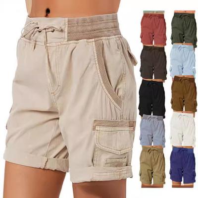 Moda Shorts Cargo Femininos Stretch Golf Shorts Ativos Shorts de Trabalho Shorts de Verão Outdoor com Bolsos