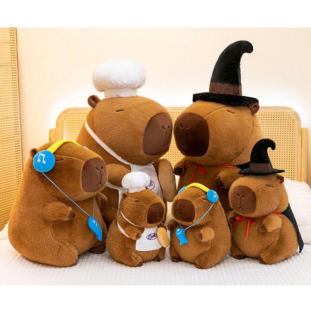 

35/30CM Headset Plush Stuffed Doll Capybara Stuffed Animal Toy Kawaii Plush Doll Kids 30CM B